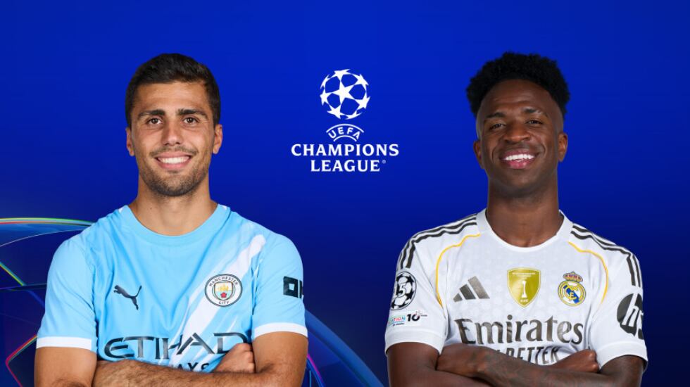 Imagen promocional de la vuelta de octavos de final entre el Manchester City y el Real Madrid.