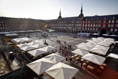 La plaza Mayor, el pasado verano.