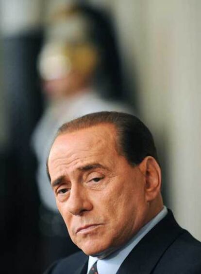 El ex presidente Silvio Berlusconi, ayer en Roma.