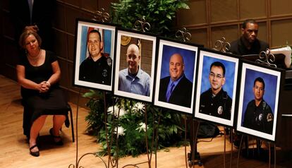 Las cinco víctimas del tiroteo en Dallas.