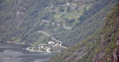 La carretera de la ruta Geiranger-Trollstigen.