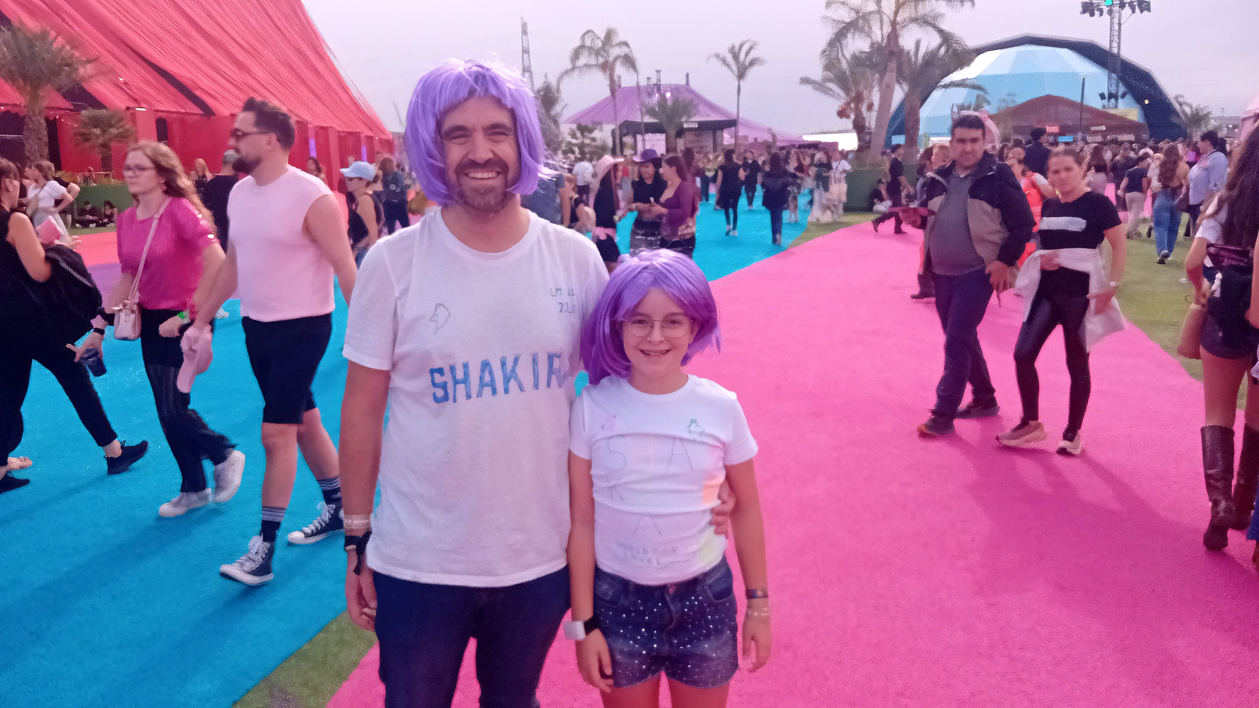 José, de 44 años y Claudia, “de 9 para 10”, viajaron desde Cantabria para ver a Shakira en Madrid el pasado domingo.