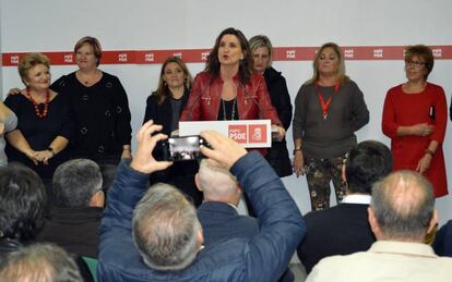 Mercedes Caballero, nueva secretaria general del PSPV-PSOE en la provincia de Valencia, tras conocerse su victoria.