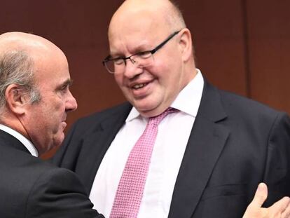 Luis de Guindos con su hom&oacute;logo alem&aacute;n, Peter Altmaier.