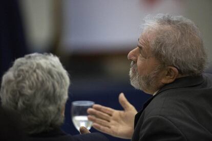 Lula, en un acto de la izquierda en São Paulo este lunes.