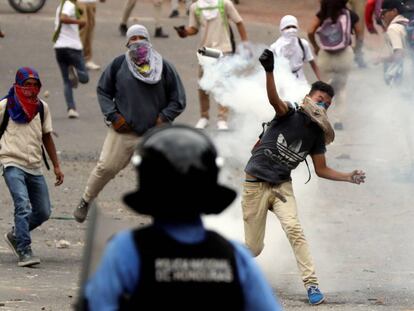 Manifestación de protesta el miércoles en Honduras