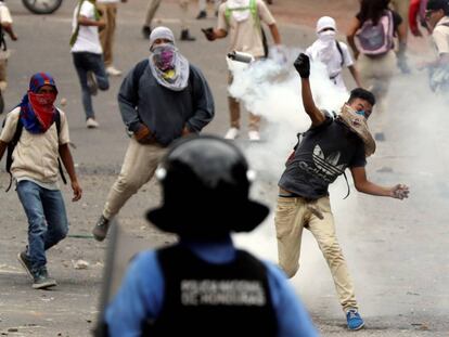 Manifestación de protesta el miércoles en Honduras