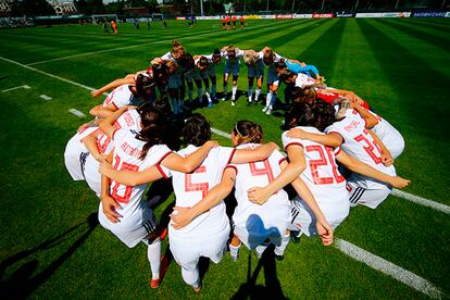 La selección, durante uno de los partidos de preparación para el Mundial.