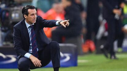 Emery durante el partido contra la Juventus.