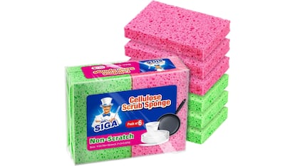 Estas esponjas para fregar son perfectas para proteger la superficie antiadherente de las sartenes y ollas.