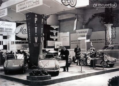 Imagen de archivo de la Feria del Automovil de Barcelona, con varios PTV.