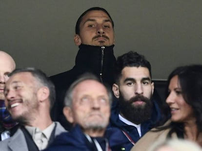 Ibrahimovic, durante el partido de vuelta de la repesca mundialista entre Italia y Suecia.