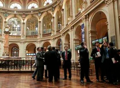 Sala principal de la Bolsa de Madrid durante una sesión el pasado mes de septiembre.
