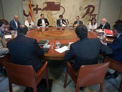 Reuni&oacute;n del Gobierno catal&aacute;n, este martes.