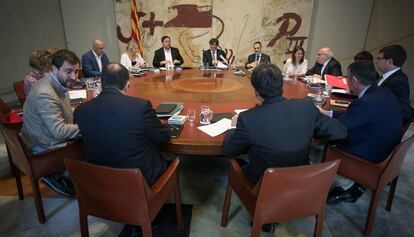 Reuni&oacute;n del Gobierno catal&aacute;n, este martes.