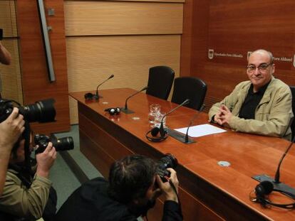 Martin Garitano en la rueda de prensa.