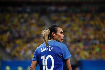 Marta, durante jogo no &uacute;ltimo dia 9.