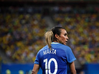 Marta, durante jogo no &uacute;ltimo dia 9.