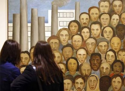 <i>Operarios, </i>de la artista brasileña Tarsila do Amaral, ayer en la Fundación March de Madrid