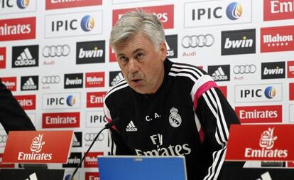 Rueda de prensa de Ancelotti hoy.