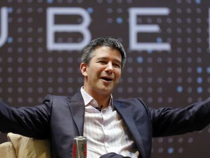 Travis Kalanick,CEO de Uber, hace un a&ntilde;o en Bombay (India).