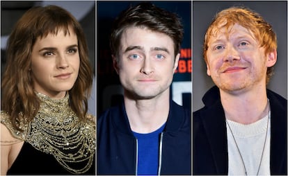Emma Watson, Daniel Radcliffe y Rupert Grint.