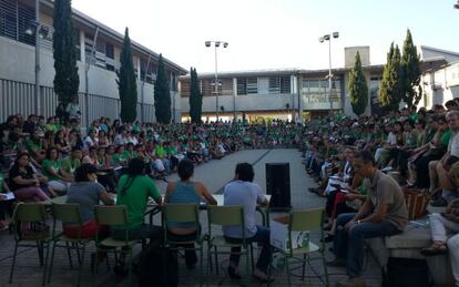 Asamblea de profesores en Mallorca el día 18 facilitada por la Asamblea de Docentes.