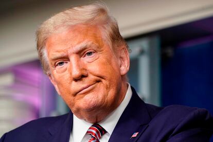 Donald Trump, durante una rueda de prensa en la Casa Blanca.