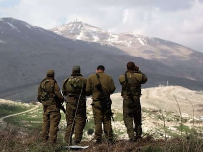 Soldados israelenses em Golán.