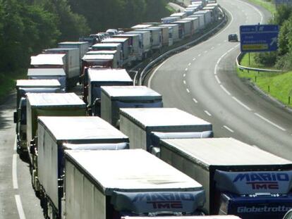 Camioneros en el Pa&iacute;s Vasco