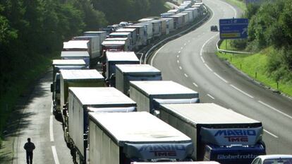 Camioneros en el Pa&iacute;s Vasco