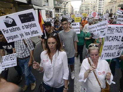 Manifiestaci&oacute;n en Valencia de la Marcha de la Dignidad.