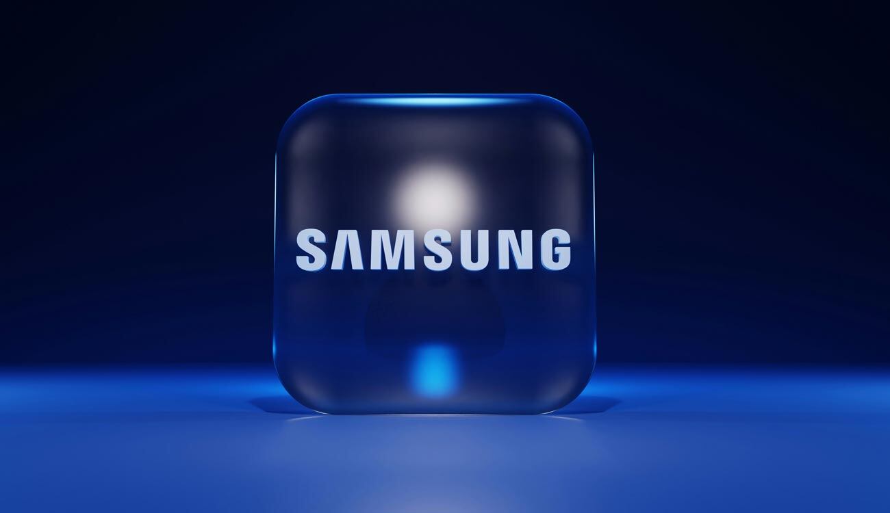 Logo de Samsung cuadrado y con fondo azul