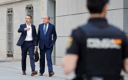 El exseleccionador de fútbol femenino Jorge Vilda, a su llegada este martes a la Audiencia Nacional.
