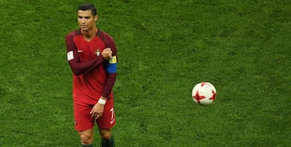 Cristiano, durante un momento del partido.