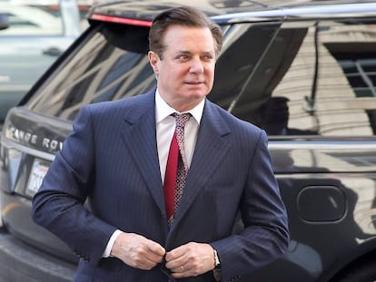 Paul Manafort, hoy, a su llegada a los juzgados de Washington.