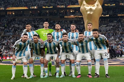 El 11 inicial de Argentina en la final de Qatar. 