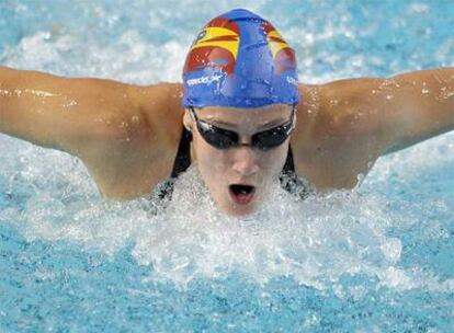 Mireia Belmonte, en la final de los 200 metros mariposa en la que ayer logró el bronce.