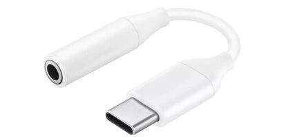 Adaptador de minijack a USB-C que incluirá el Galaxy Note 10.