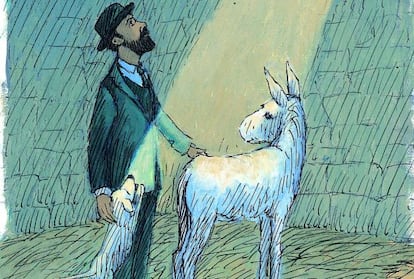 Ilustración de Thomas Docherty para 'Platero y yo'.