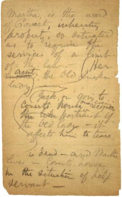 Notas manuscritas del autor del poema 'Oh capitán, mi capitán' Walt Whitman.