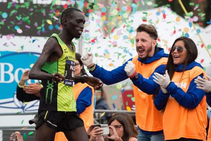 El guanyador de la Marató de Barcelona, Jonah Kipkemoi, que havia sortit com a llebre.