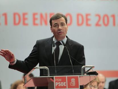 Tomás Gómez, en una intervención en el Congreso Extraordinario del PSM.