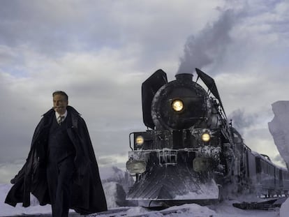 Kenneth Branagh, em uma imagem de 'Assassinato no Expresso do Oriente'.