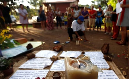 Memorial em homenagem às vítimas da tragédia de Brumadinho.