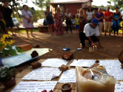 Memorial em homenagem às vítimas da tragédia de Brumadinho.