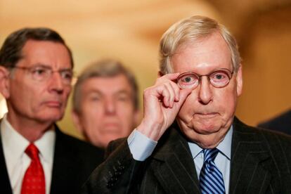 El líder de la mayoría en el Senado, Mitch McConnell.