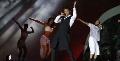 Ricky Martin durante una actuación en Viene el pasado mayo.