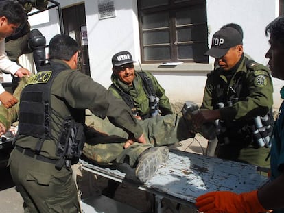 Un linchamiento en Bolivia en 2008. 