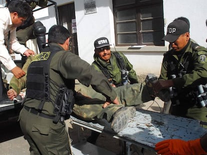 Un linchamiento en Bolivia en 2008. 